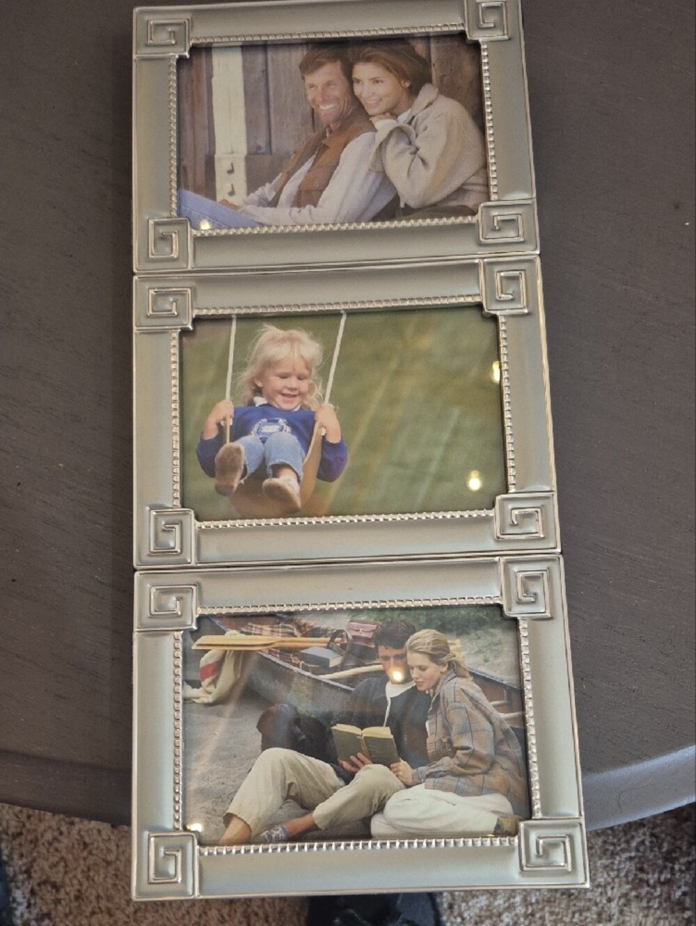 Silver 9-Window Folding Photo Frame Display - Picture 2 of 5